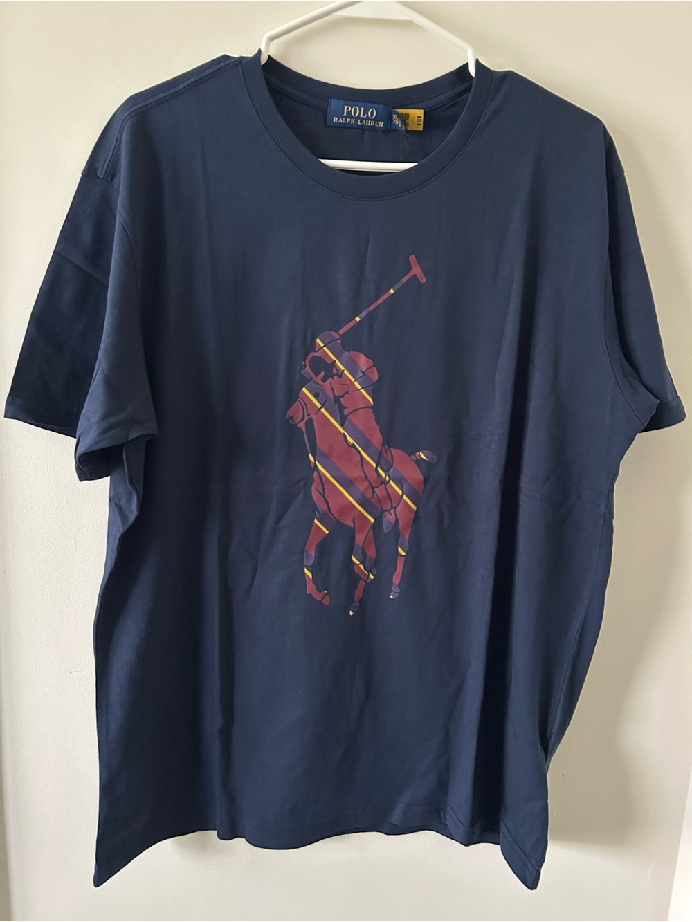 Polo by Ralph Lauren Navy Big Pony Striped Graphic Tee